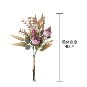 ช่อดอกกุหลาบประดิษฐ์ CallaFloral สีชมพู ชมพูนม ขาวนวล น้ำตาลอ่อน ชมพูเข้ม ม่วง สมจริง เหมาะสำหรับตกแต่งงานแต่งงาน - Product Image 4