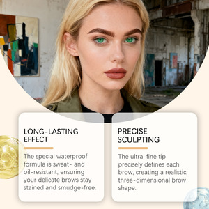 Lápiz de Cejas 3D Natural Mate de Larga Duración a Prueba de Agua de Marca Privada con 4 Puntas, Lápiz Líquido para Cejas con 4 Puntas para un Estilizado Especial - Product Image 4