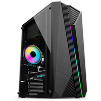 Casing Komputer AntarcChill Desktop dengan Kipas Pendingin CPU RGB, Matx, Gaming, E-sports, ATX, PC