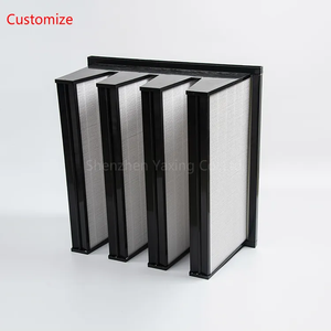 Nhà Máy F8 sợi thủy tinh 5V V ngân hàng bộ lọc không khí 592x592x296mm ABS khung điều hòa không khí chuẩn bị lọc sạch phòng - Product Image 3