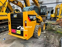 Chargeuse sur pneus Caterpillar 246D d'occasion avec cabine climatisée, faible nombre d'heures, pour travaux de construction