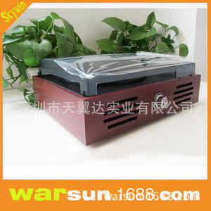 Tocadiscos de Madera Retro con Altavoz Integrado, Material MDF Rojo para Uso Doméstico - Product Image 5