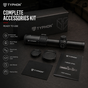 Mira Telescópica TYPHON 1-6X24 SFP LPVO, Alta Potencia, Impermeable, para Caza, Aleación de Aluminio, Retícula Iluminada, Cristal ED con Recubrimiento Múltiple - Product Image 5