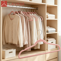Lavinia Hanger Factory 50 pièces Cintres en plastique ultra-minces 0,5 cm, revêtement caoutchouc antidérapant, nettoyables, crochet 360° pour la maison et l'hôtel