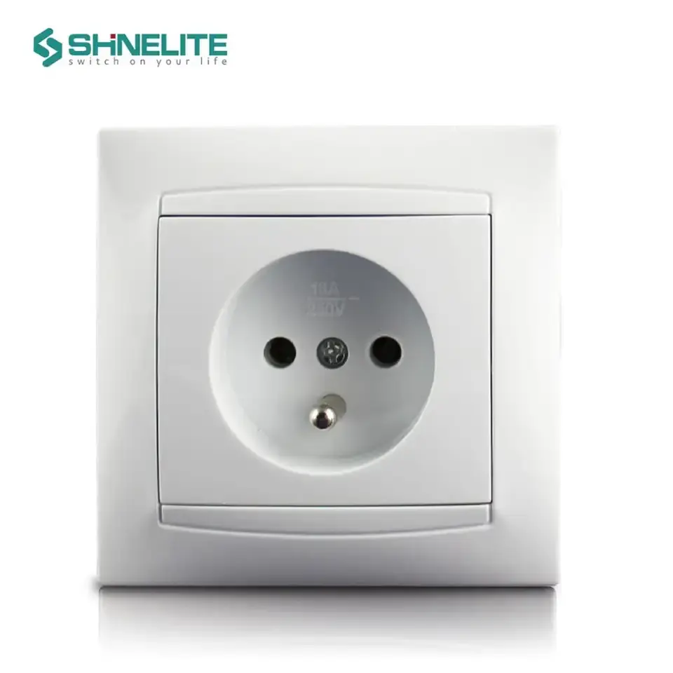 Shinelite 15 years guarantee EU Standard European Wall Socket Outlet