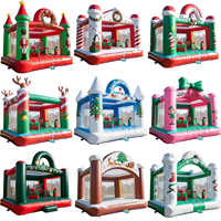 Nouvelle Arrivée - Château Gonflable Personnalisé en PVC pour Noël - Bonhomme de Neige - Maison de Rebond Gonflable pour Enfants - Location pour Fêtes de Fin d'Année