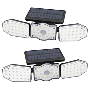 Nouvelles lumières solaires extérieures 62 LEDs capteur de mouvement solaire lumière extérieure 20W 500 <span class=keywords><strong>Lumens</strong></span> étanche sécurité mur veilleuse - Product Image 1