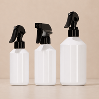 Flacon pulvérisateur transparent givré de luxe 300 ml 500 ml, brume fine, pour nettoyant, alcool, emballage cosmétique, rechargeable