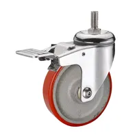 Pu Wheel Professional Factory Swivel Industrial PU Wheel Caster With Brake