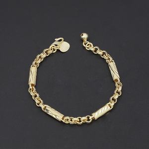 Jxx Wholesale Custom Jewelry for Women 14K Gold Plated Bracelet for Women Belcher Chain <b>Men</b> - Product Image 5