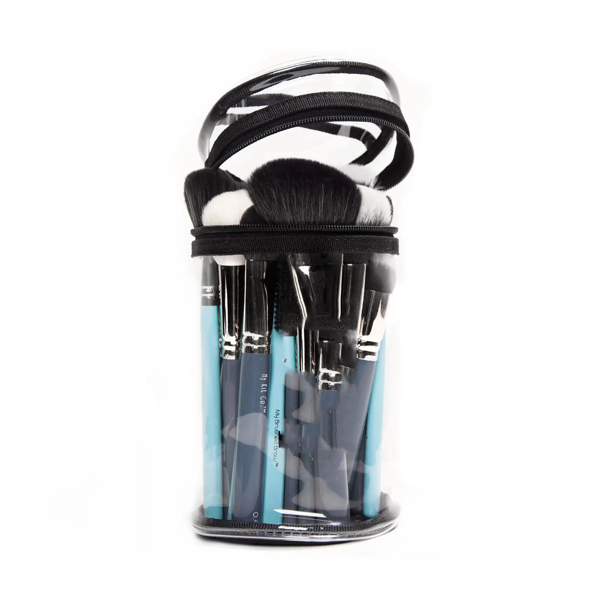 Impermeabile Trasparente IN PVC Trasparente Cilindro Makeup Brush Holder
