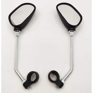 Espejo Retrovisor para Bicicleta, Material Plástico, Acero Inoxidable, Ajustable, Montaje en Manillar, Espejo de Vidrio Negro para Bicicletas de Montaña - Product Image 1