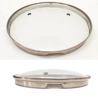 Pakistan 17cm G-Type Couvercle en verre trempé avec 4 casiers pour Hotpot Réchauffeur de nourriture en plastique Couvercle en métal en verre