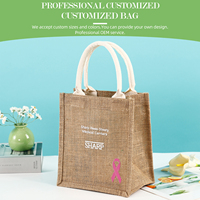 Sacs fourre-tout en lin recyclé écologiques avec logo personnalisé, sacs de voyage réutilisables avec poignées, sacs cadeaux en jute zippés