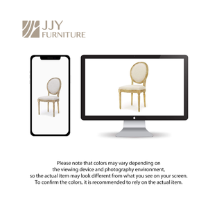 Sedia JJY-YHY-O005 <span class=keywords><strong>Vintage</strong></span> francese con schienale rotondo in legno con sedile in lino per Boutique Cafe - Product Image 6