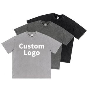 Camiseta Blanca Vintage de Verano para <span class=keywords><strong>Hombre</strong></span>, 100% Algodón, 280g, Manga Corta, Modelo INS para Ropa - Product Image 3