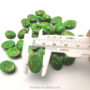 Ховлит драгоценный камень Золотая линия Зеленый Бирюзовый бисер 13x18 мм зеленый кабошон овальный плоский задний свободный бисер аксессуары ручной работы - Product Image 3