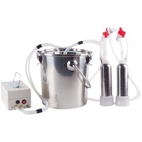 Machine à traire manuelle Portable 5L en acier inoxydable équipement de ferme laitière vitesse d'impulsion Polycarbonate LI pour bovins moutons et chèvres