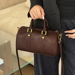 Genuine Leather High Quality Vintage Crossbody <b>Bag</b> for Women Light Luxury Stylish Boston <b>Bag</b> Handmade - Product Image 3