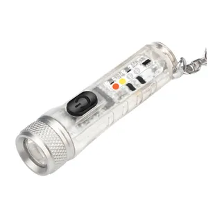 Multifunction Powerful 10 Modes Mini Keychain LED Flashlight Tactical Portable Bright Rechargeable IP65 Led Flashlight