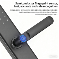 Serrure de Porte Intelligente OEM ODM Nouveau Design Vente en Gros Usine pour Hôtels Appartements Tuya Déverrouillage Numérique NFC Empreinte Digitale Données Cloud WIFI