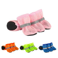 Chaussures de luxe imprimées pour animaux de compagnie, en maille respirante, réfléchissantes la nuit, sandales de sécurité pour chiens de petite, moyenne et grande taille, idéales pour la course et les températures estivales.