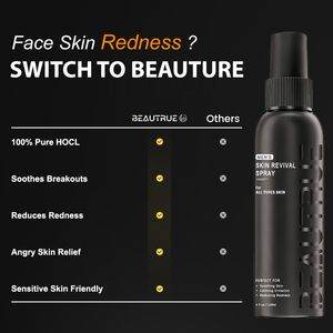Spray Revitalizante para la Piel OEM/ODM para Hombres, Spray <span class=keywords><strong>Facial</strong></span> con Ácido Hipocloroso, <span class=keywords><strong>Limpiador</strong></span> <span class=keywords><strong>Facial</strong></span> Personalizado que Reduce el Enrojecimiento y Calma la Irritación - Product Image 4