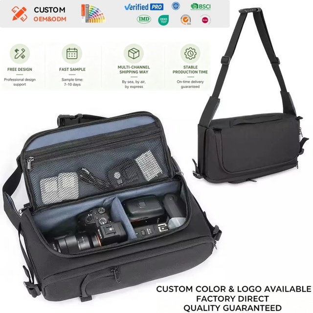 OEM DSLR Camera Case Waterproof Fashion Shoulder Bag Video Camera Bag Photography Photo Bag for Outdoor Travel Photographt