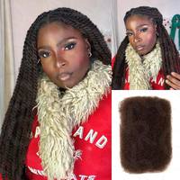 QVR Estensioni di Capelli Umani Afro Kinky Brasiliani Marrone Scuro per Intrecciare Dreadlock