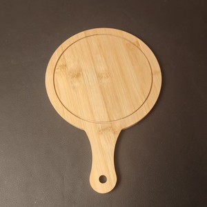 Bandeja de bambú para pizza, tabla redonda de madera para servir pizza, pan, carne, pastel, sushi, diseño moderno y sencillo, solo lavar a mano. - Product Image 2