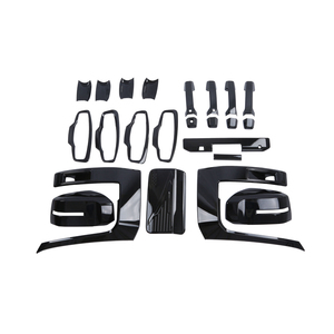 WZXDAUTO 2024 Nouveaux kits de couvre-poignées en ABS noir brillant, garnitures de rétroviseurs latéraux, couvre-phares pour Triton L200 - Product Image 1