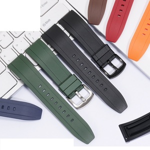 Correa de reloj de goma Vulcan FKM Real personalizada 18mm 20mm 22mm <span class=keywords><strong>24mm</strong></span> correa de reloj de liberación rápida de silicona resistente al agua para Galaxy - Product Image 4