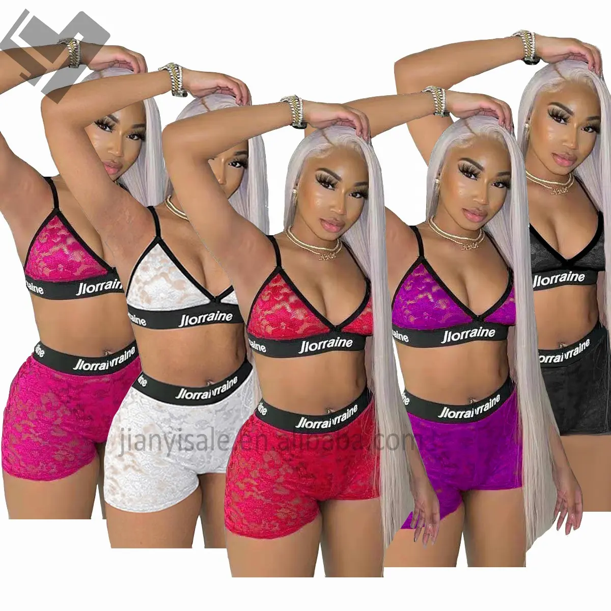 2023 New Arrival Sexy Lingerie Sets Women Bra And Shorts Set Lingerie Transparent Lace Lingerie Pajama Set Women Underwear