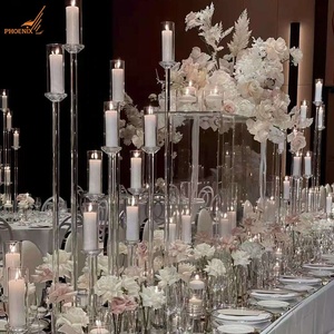 Elegant <strong>Table</strong> <strong>Centre</strong> <strong>Pieces</strong> <strong>Wedding</strong> Crystal Candelabra Event Decoration 10 Arms Glass Candle Holders Centerpieces on Sale - Product Image 6