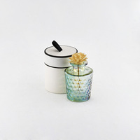 Bouteille de diffuseur de parfum en verre irisé holographique vide Transparent coloré de vente chaude pour la décoration intérieure