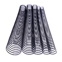 YPS Plusieurs tailles 18-34 mm Couleur noire Spirale métallique en nylon enduit Espiral métallique pour reliure