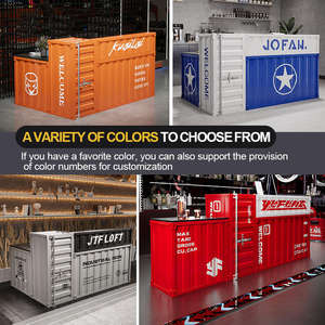 Stile industriale in ferro battuto eco-friendly durevole <span class=keywords><strong>bancone</strong></span> <span class=keywords><strong>Bar</strong></span> casa <span class=keywords><strong>Bar</strong></span> Set di personalizzazione della caffetteria - Product Image 3