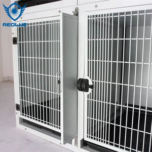 Hayvan arkadaşları için katı desen Snap düğmesi kapatma ile profesyonel büyük açık Metal köpek kafesi - Product Image 1