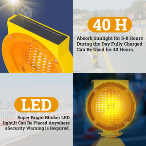 Luce di Segnalazione LED <span class=keywords><strong>Solare</strong></span> Lampeggiante in Plastica con Grado di Protezione IP68 per Barriere Stradali, Direttamente dalla Fabbrica - Product Image 4