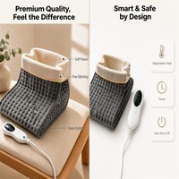 Chauffe-pieds électrique avec protection contre la surchauffe, contrôle de la température multi-niveaux, chauffage rapide, télécommande, sûr pour la maison