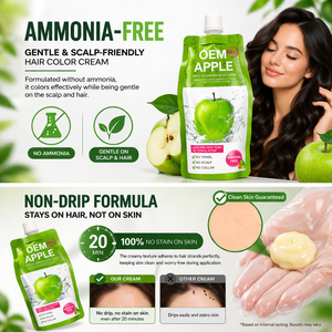 Crema Colorante Idratante per Capelli Neri Senza <span class=keywords><strong>Ammoniaca</strong></span> con Olio di Argan e Aloe Vera, Ripara i Capelli Secchi e Copre le Radici Grigie - Product Image 5