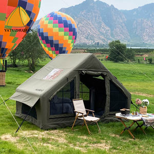 Tende da campeggio gonfiabili per 2 o 4 persone all'aperto tenda di cotone tessuto impermeabile indice 3000mm - Product Image 2