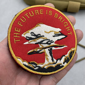 <span class=keywords><strong>Autocollant</strong></span> tactique Future Is Bright 3D brodé champignon nuage paillettes décorées Patch thermocollant pour vêtements toile <span class=keywords><strong>tissu</strong></span> - Product Image 3