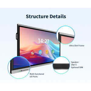 Hiseeview For 98-Inch 4K Smart LED Interactive Whiteboard Android+Windows OS 20-Point IR Touch Screen 400cd/m2 Brightness - Product Image 2