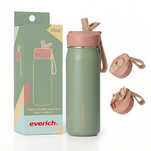 Borraccia Termica Everich da 32oz in Acciaio Inossidabile con Cannuccia, Bottiglia Sportiva Senza BPA, da Viaggio, con Grande Manico per Facile Trasporto - Product Image 1