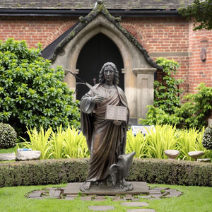 Jardín al aire libre Regalo religioso Iglesia Católica Latón San Juan <span class=keywords><strong>Evangelista</strong></span> Estatua Tamaño real Escultura de bronce personalizada - Product Image 2