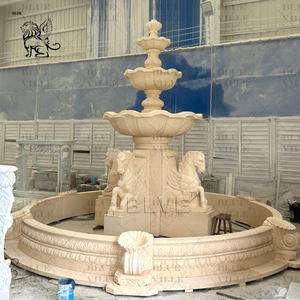 BLVE a grandezza naturale intagliato a mano <span class=keywords><strong>Villa</strong></span> interna europea fontana da giardino in pietra naturale marmo bianco fontana d'acqua - Product Image 4