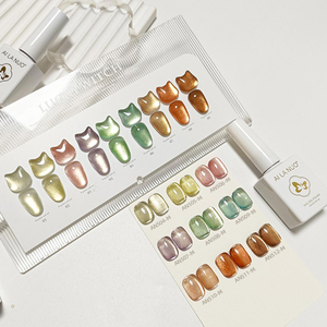 AILANUO ยาทาเล็บเจล 9 สี OEM & ODM 15 มล. ยาทาเล็บแบบ 3 มิติ ลายตาแมว ยาทาเล็บยูวี แอลอีดี แบบลอกออกได้ รับผลิตแบรนด์ส่วนตัว - Product Image 1
