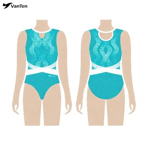 <span class=keywords><strong>Justaucorps</strong></span> de gymnastique sans manches personnalisé avec strass, <span class=keywords><strong>rouge</strong></span>, bleu roi, vert sarcelle, pour filles - Product Image 4