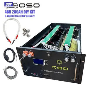 Qishou/Seplos Mason 280 Diy Kit Unit With 16S 200A Bms For Server Rack 15kwh 12V 24V 48V 230Ah 280Ah Lifepo4 Battery Box/Case